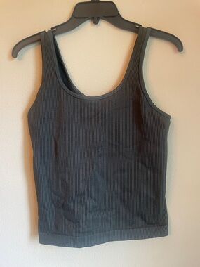 A new Day Women's Ribbed Tank Top -olive army green stretch